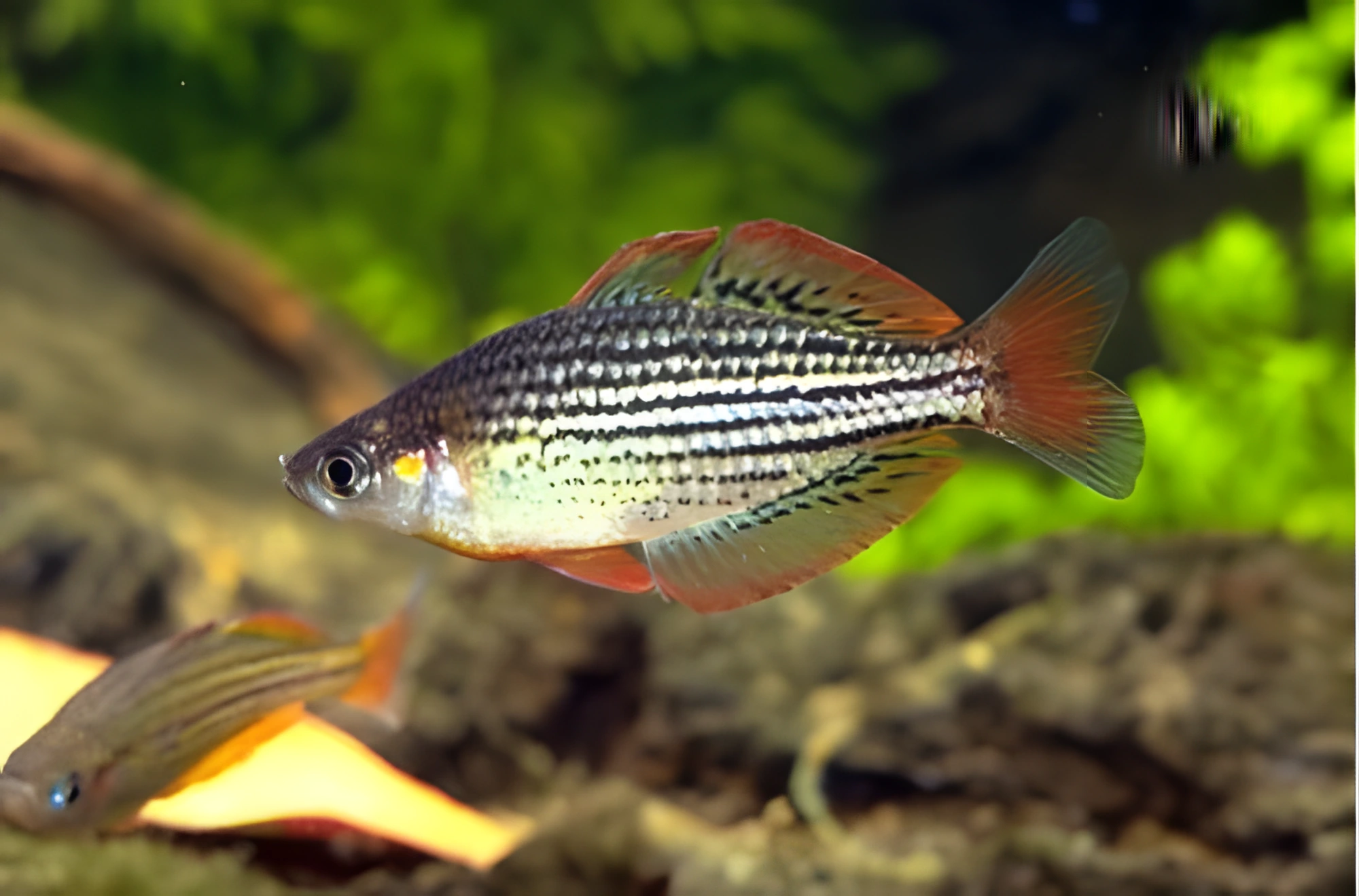 Fotografía del pez de acuario Pez arcoíris