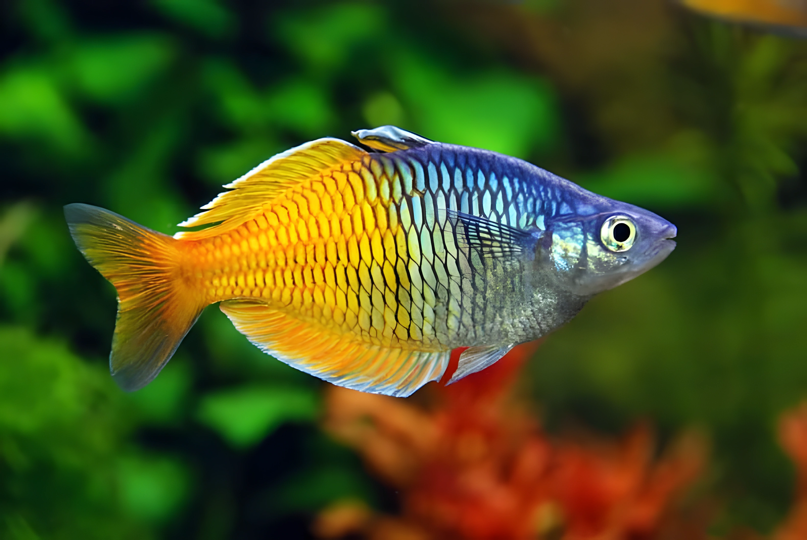 Fotografía del pez de acuario Pez arcoíris de Boeseman