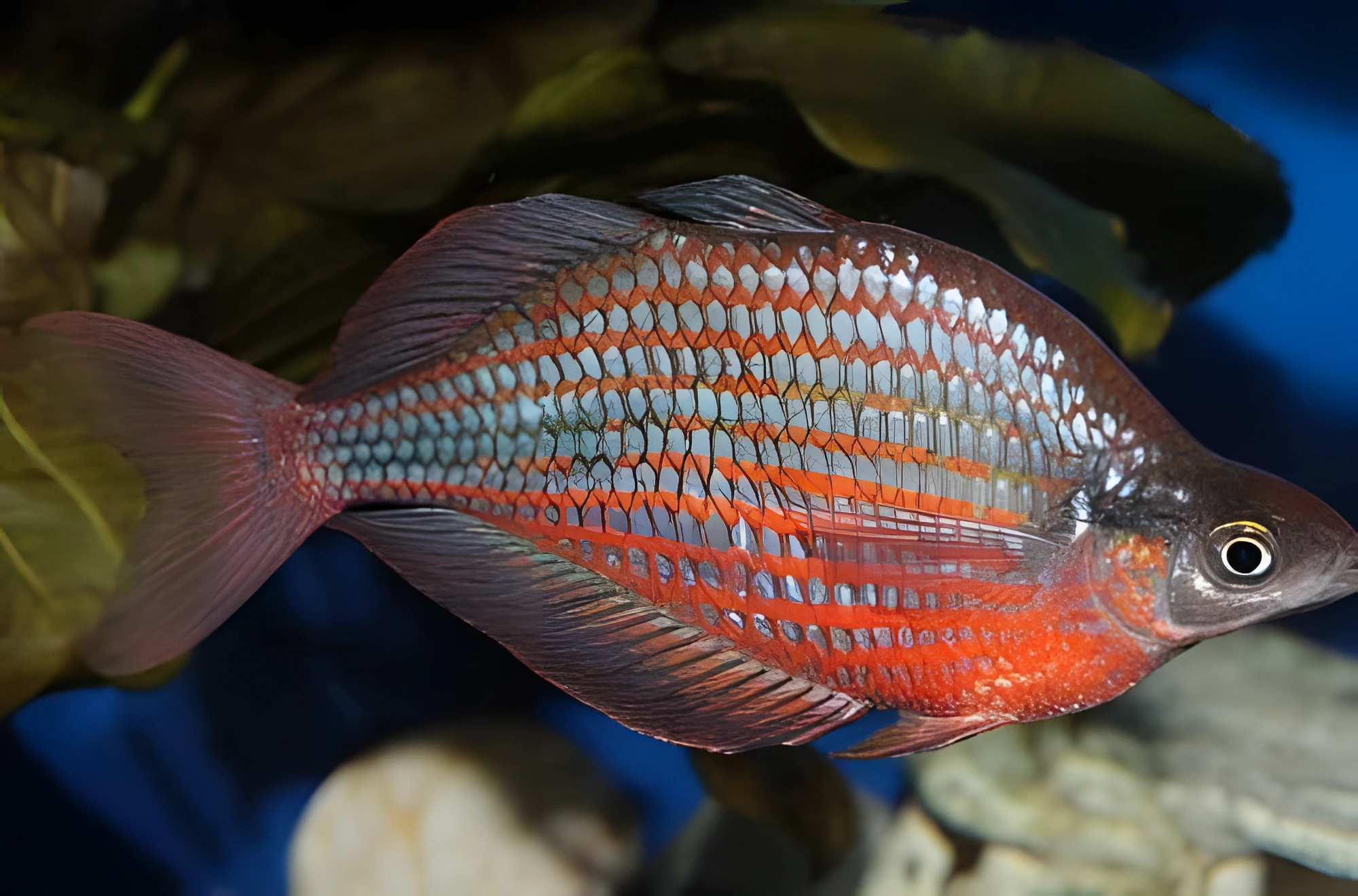 Fotografía del pez de acuario Pez arcoíris de Dori