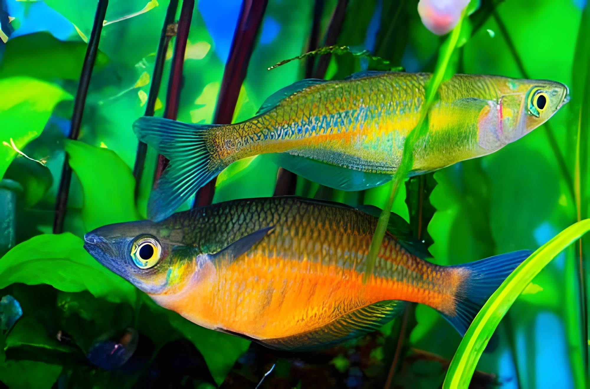 Fotografía del pez de acuario Pez arcoíris del lago Sentani