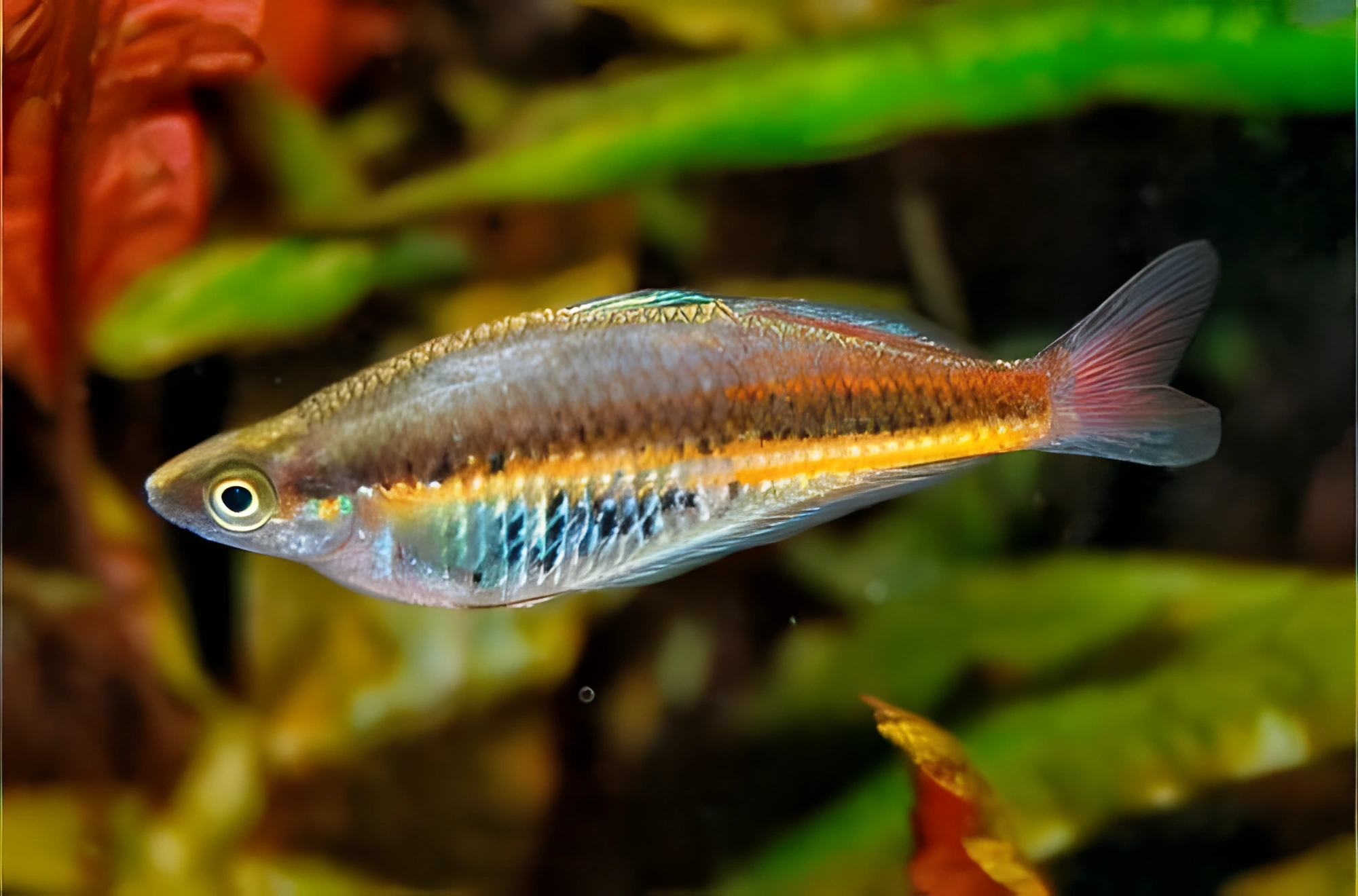 Fotografía del pez de acuario Pez arcoíris de Ramu