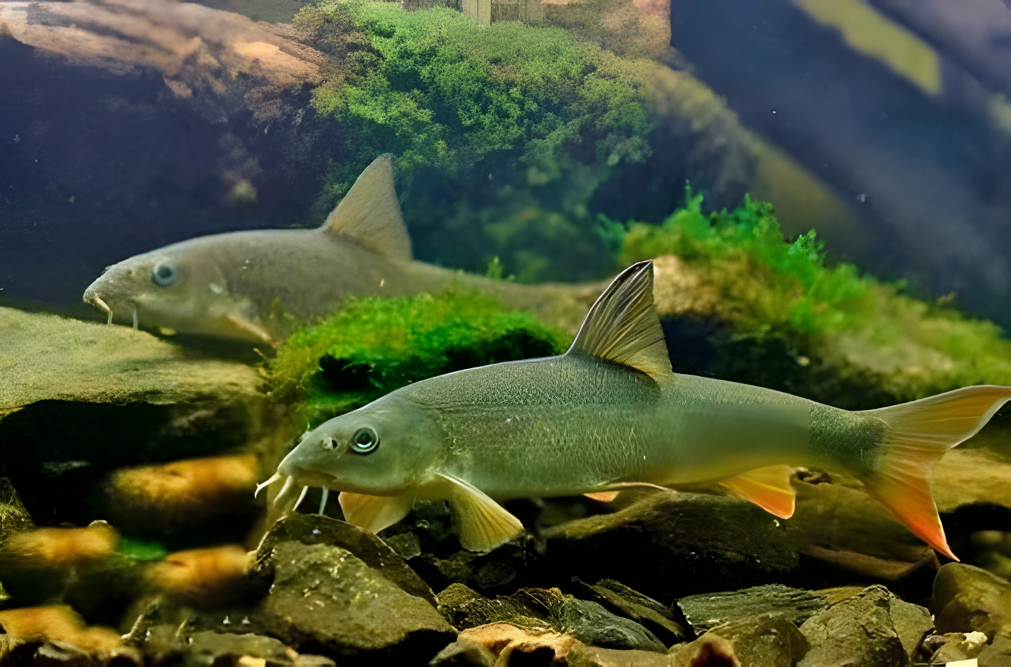Fotografía del pez de acuario Barbo común