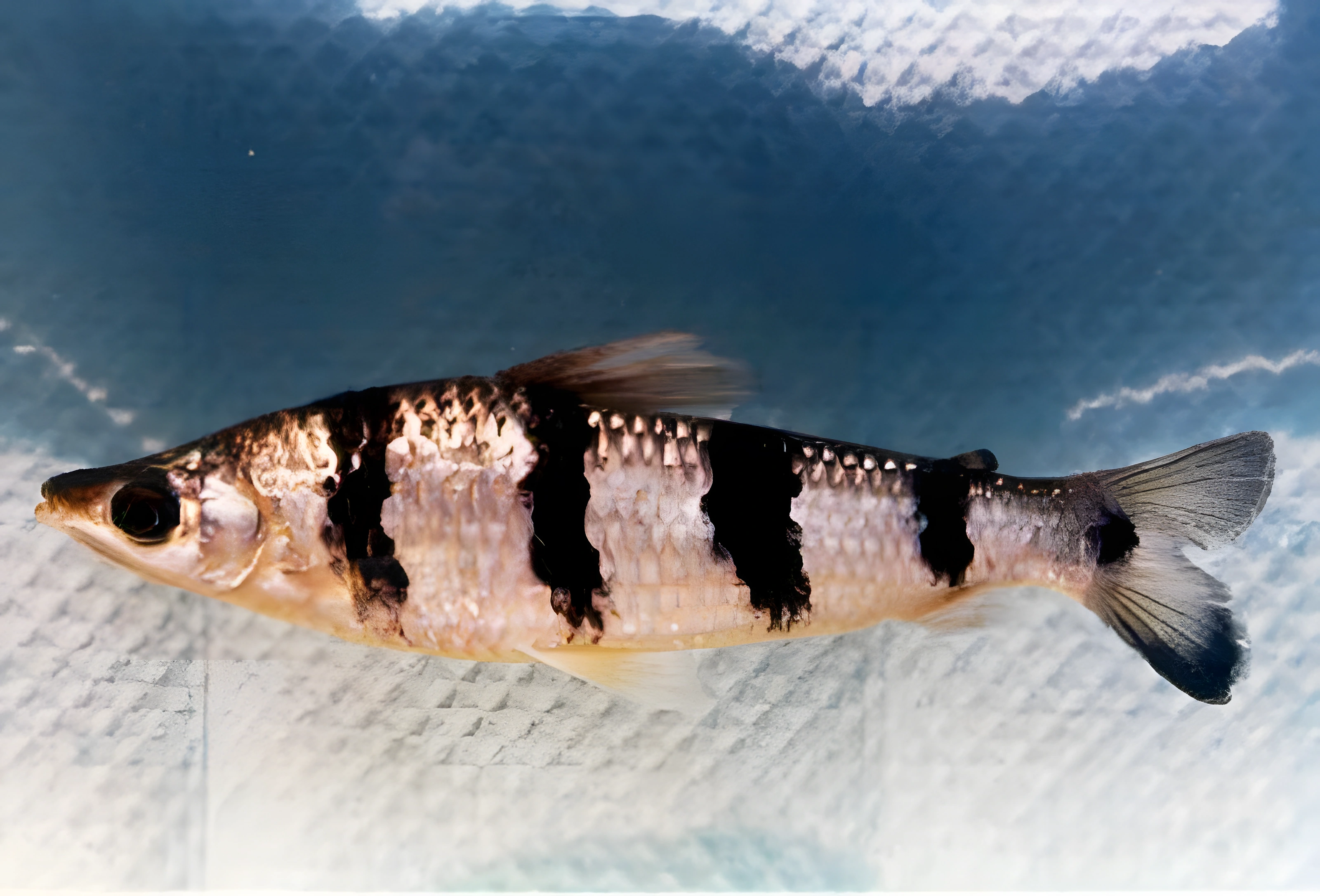 Fotografía del pez de acuario Schizodon rayado
