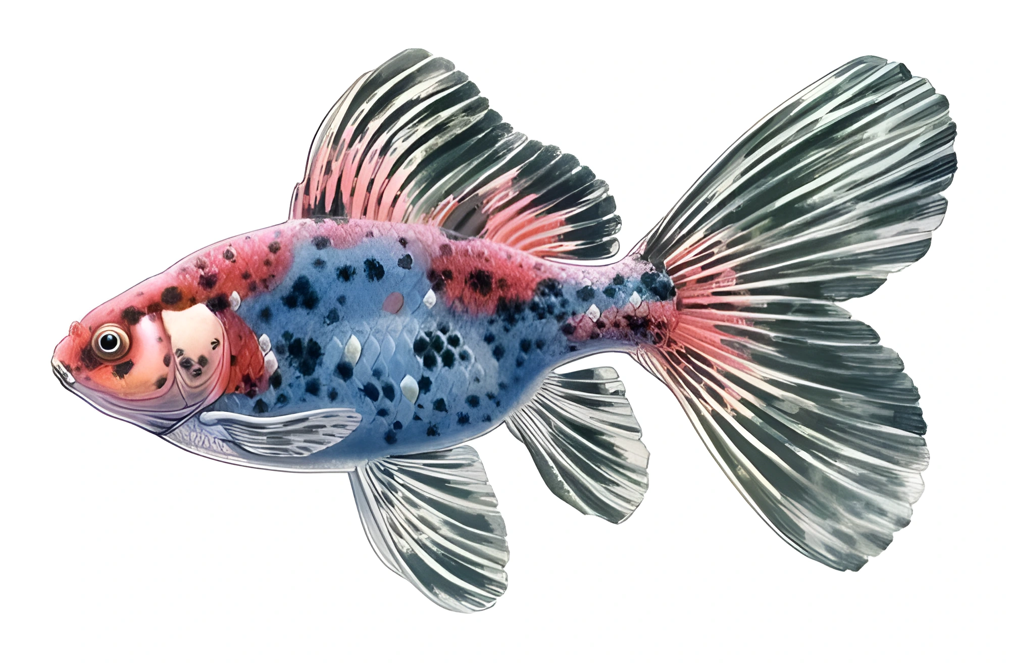 Fotografía del pez de acuario Shubunkin Bristol