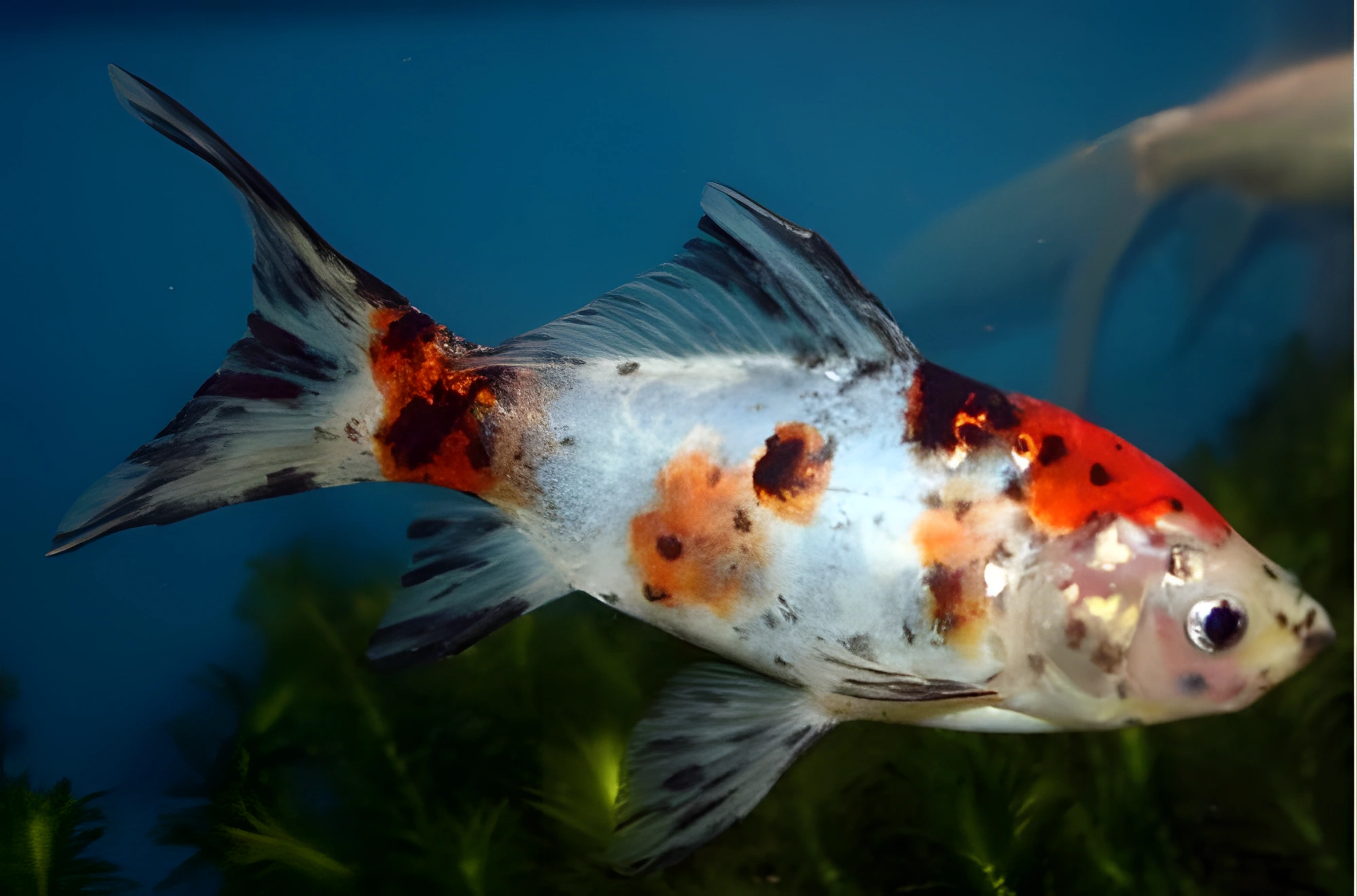 Fotografía del pez de acuario Shubunkin