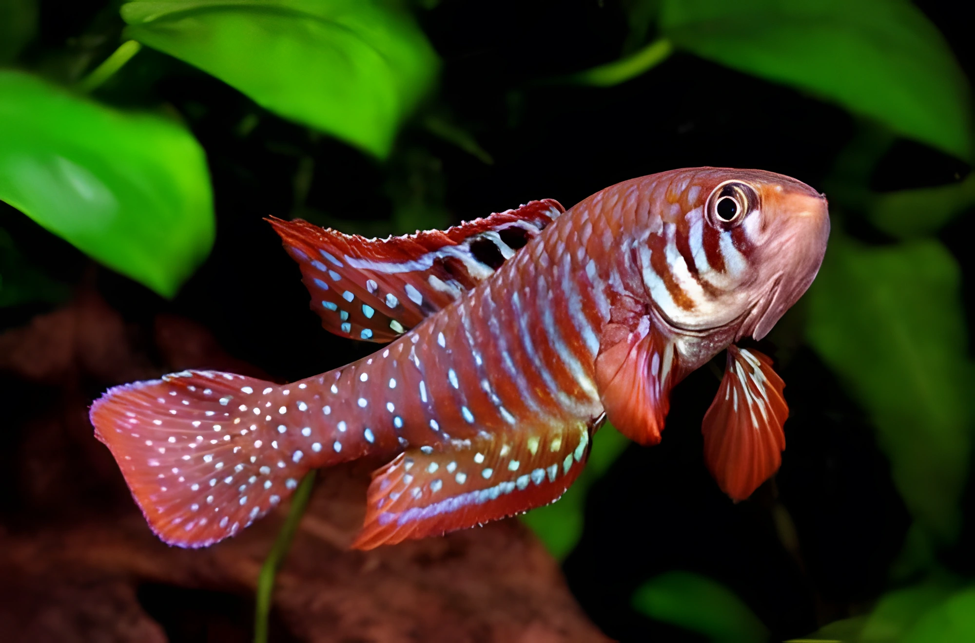 Fotografía del pez de acuario Simpsonichthys de Santana
