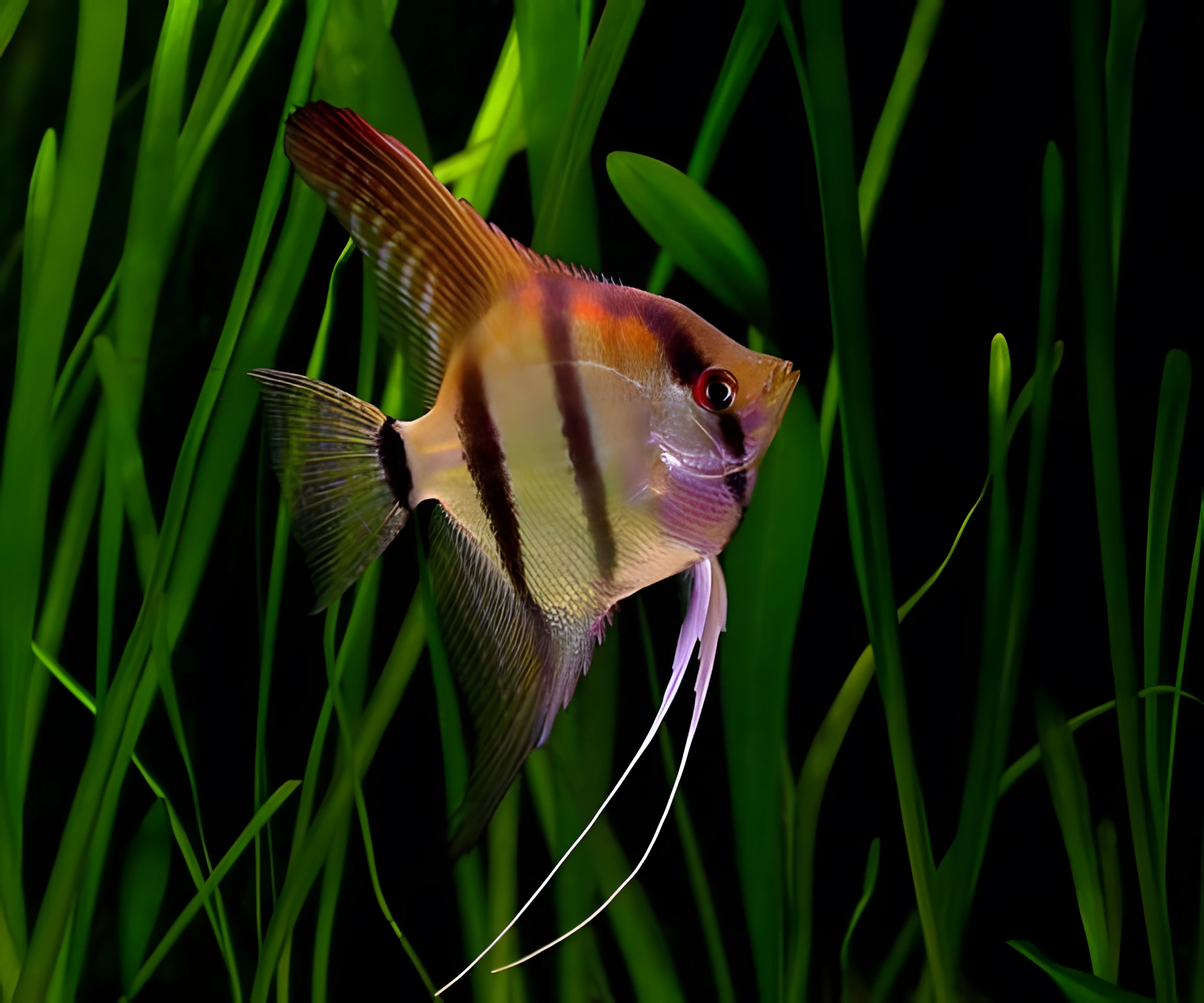 Fotografía del pez de acuario Pez ángel Altum