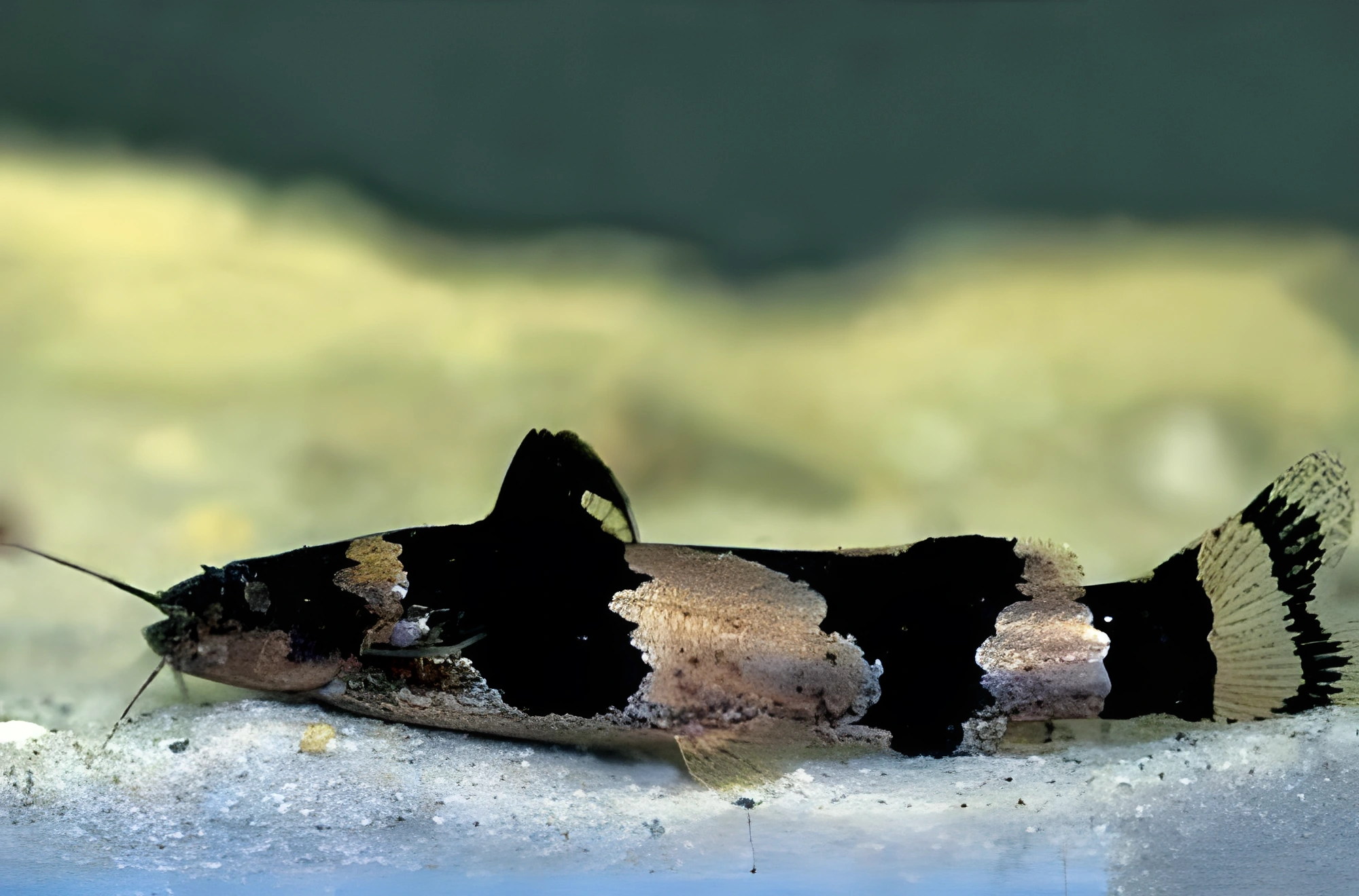 Fotografía del pez de acuario Pez gato arlequín