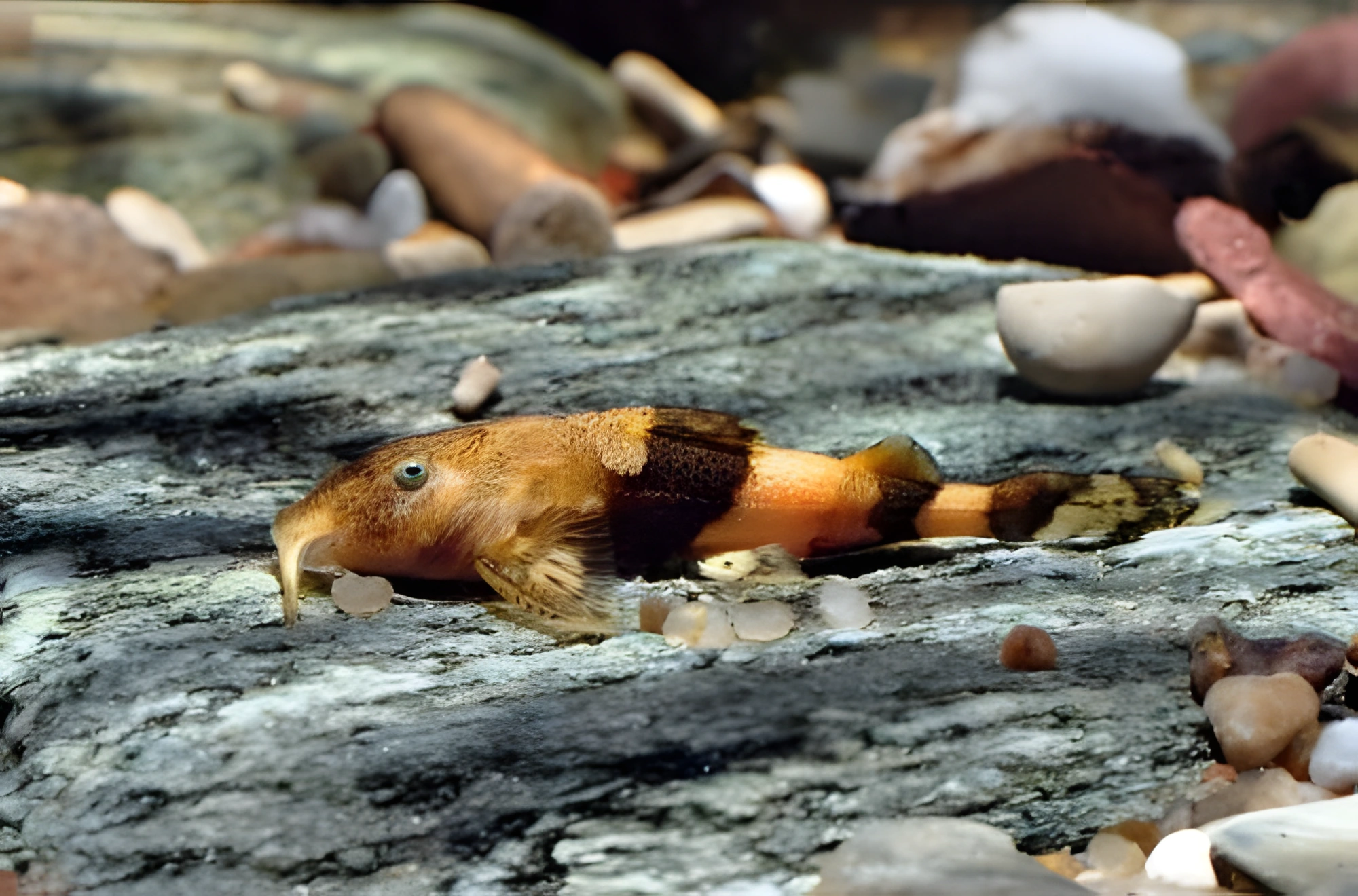 Fotografía del pez de acuario Pez gato cincel