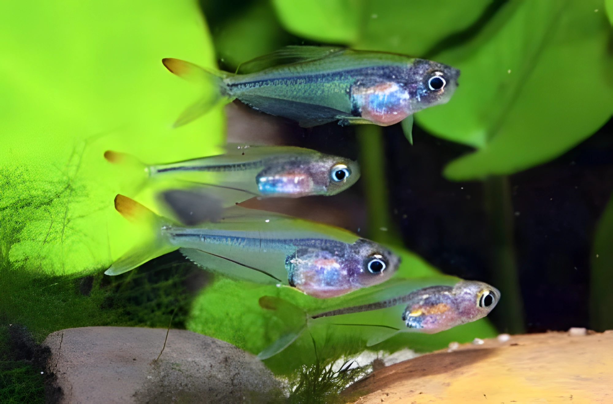 Fotografía del pez de acuario Tetra colibrí