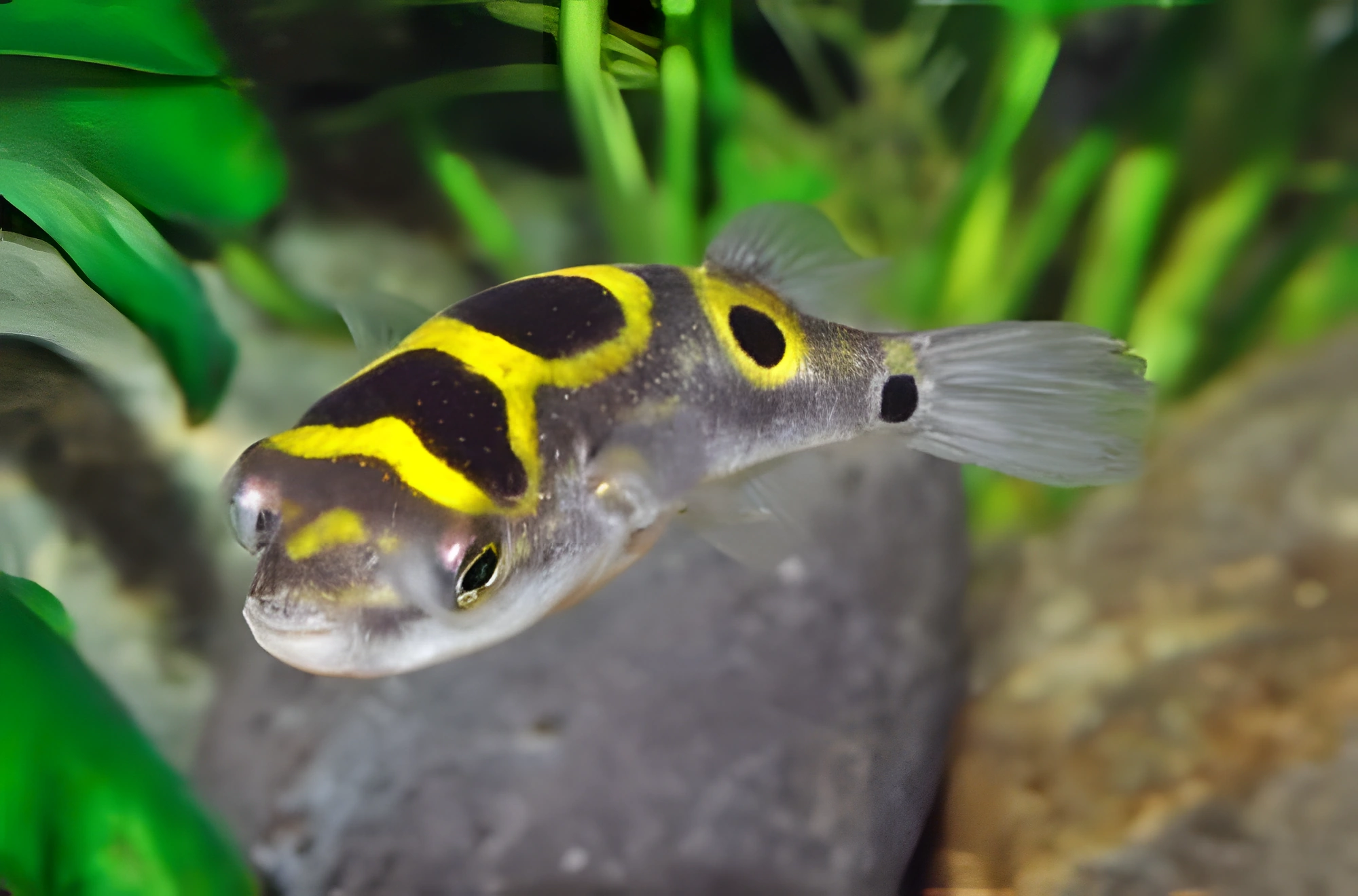Fotografía del pez de acuario Pez globo de ocho