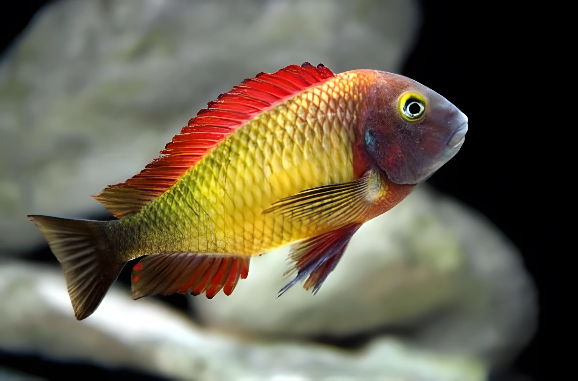 Fotografía del pez de acuario Tropheus Moorii