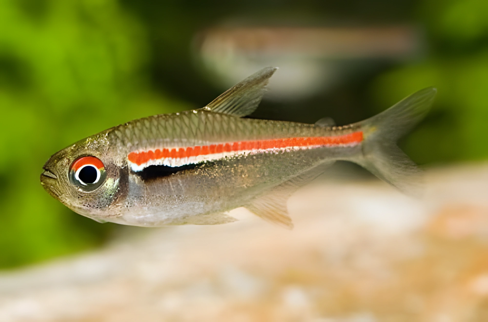 Fotografía del pez de acuario Tetra de tres líneas