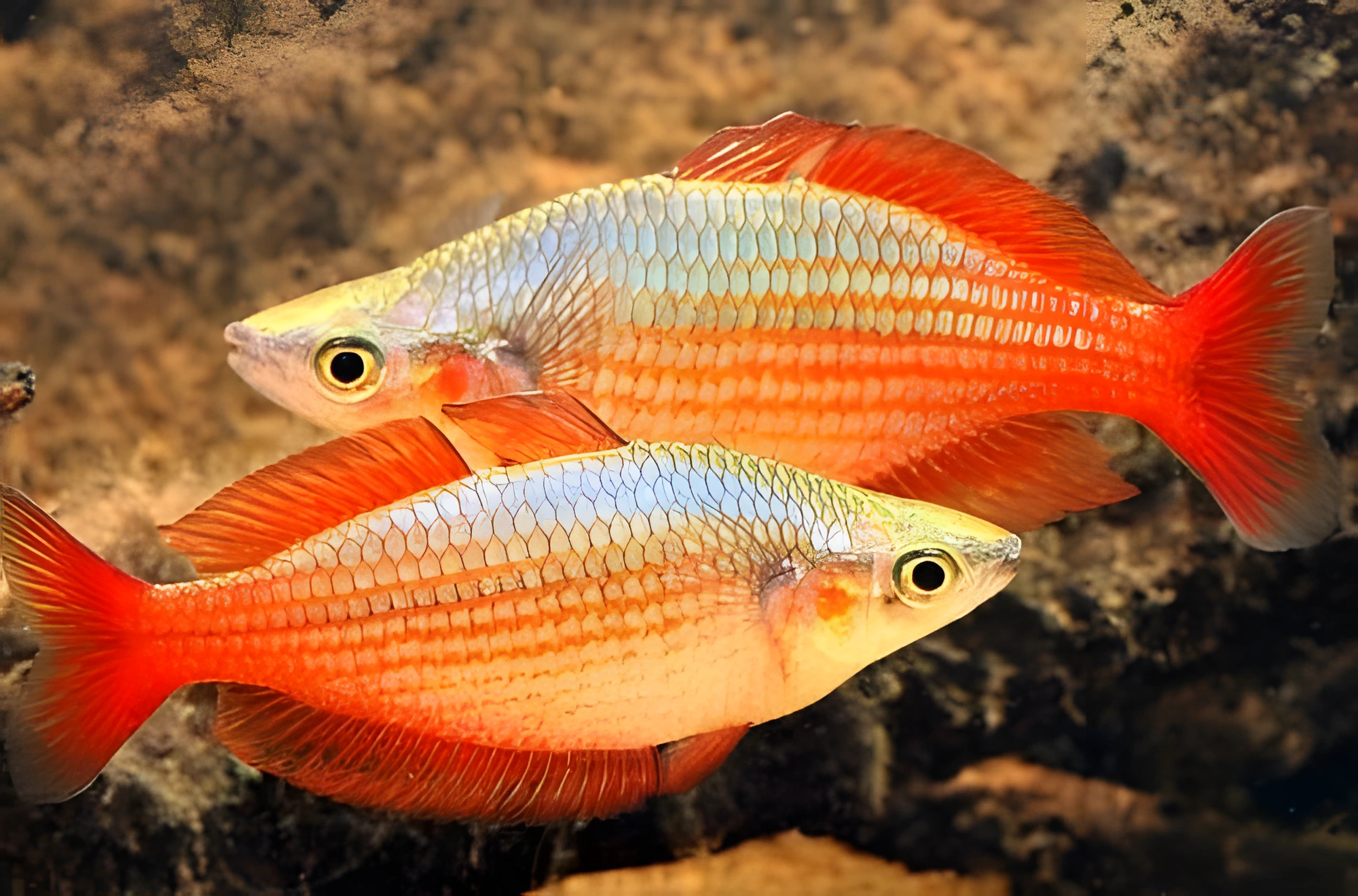 Fotografía del pez de acuario Pez arcoíris oriental