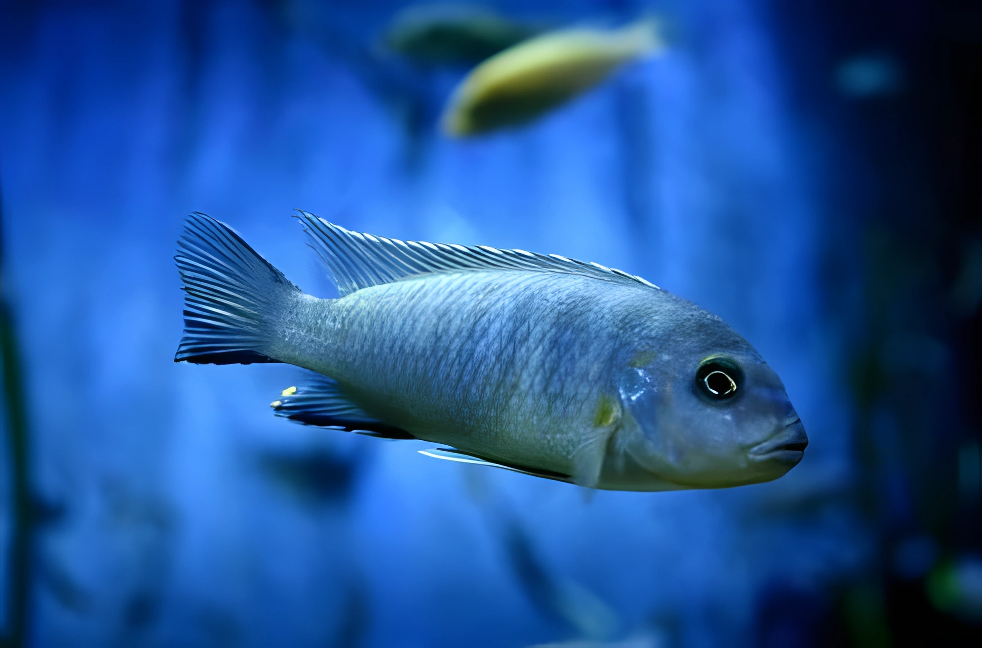 Fotografía del pez de acuario Cebra Mbuna