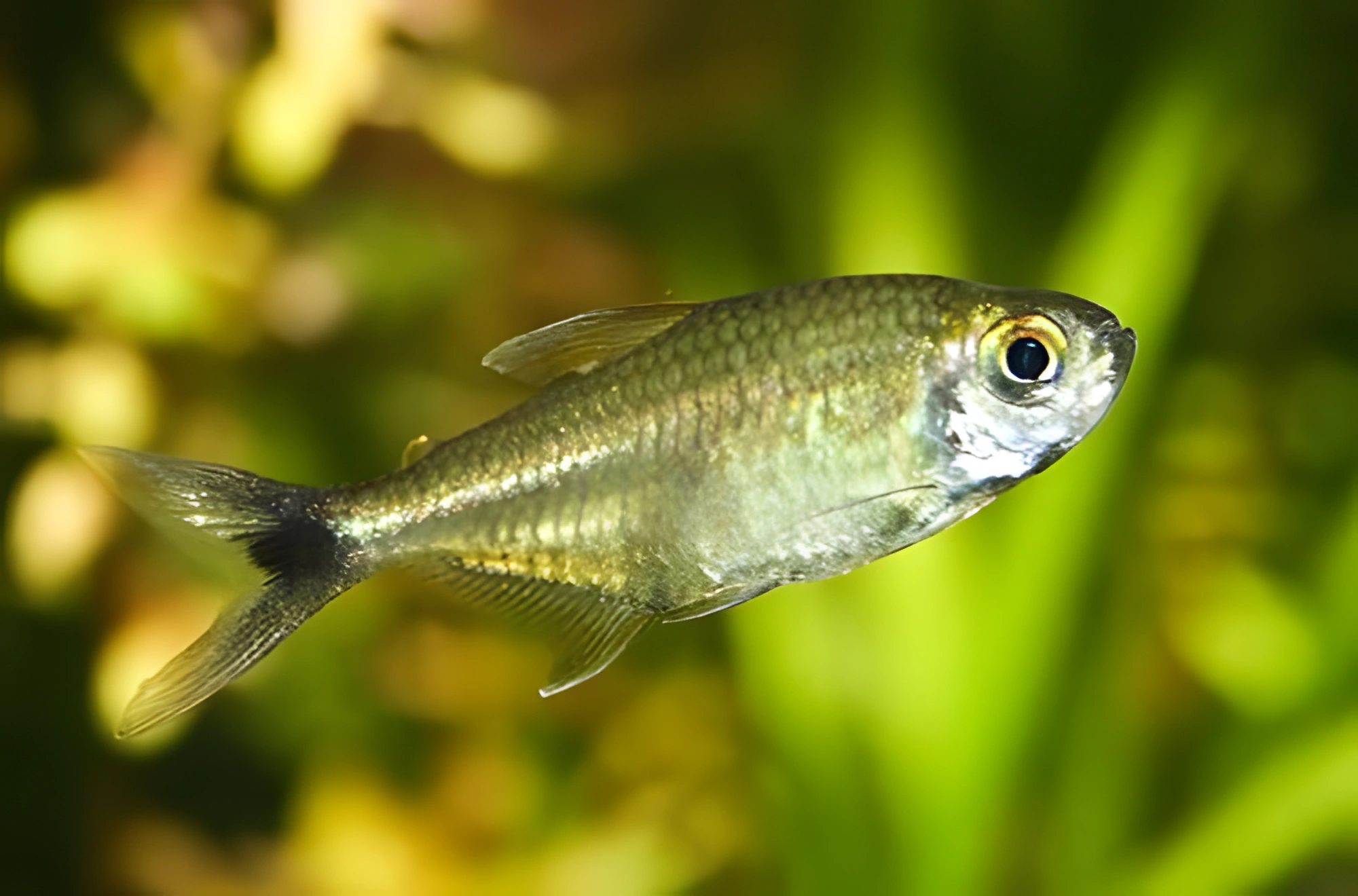 Fotografía del pez de acuario Tetra Dorada